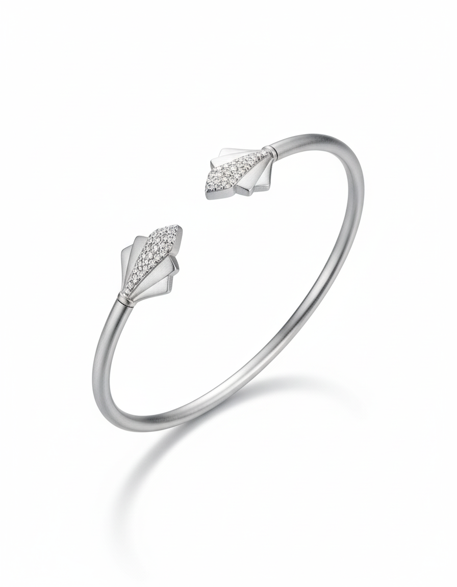 Spear Head 925 Pure Silver Fine Bracelet
