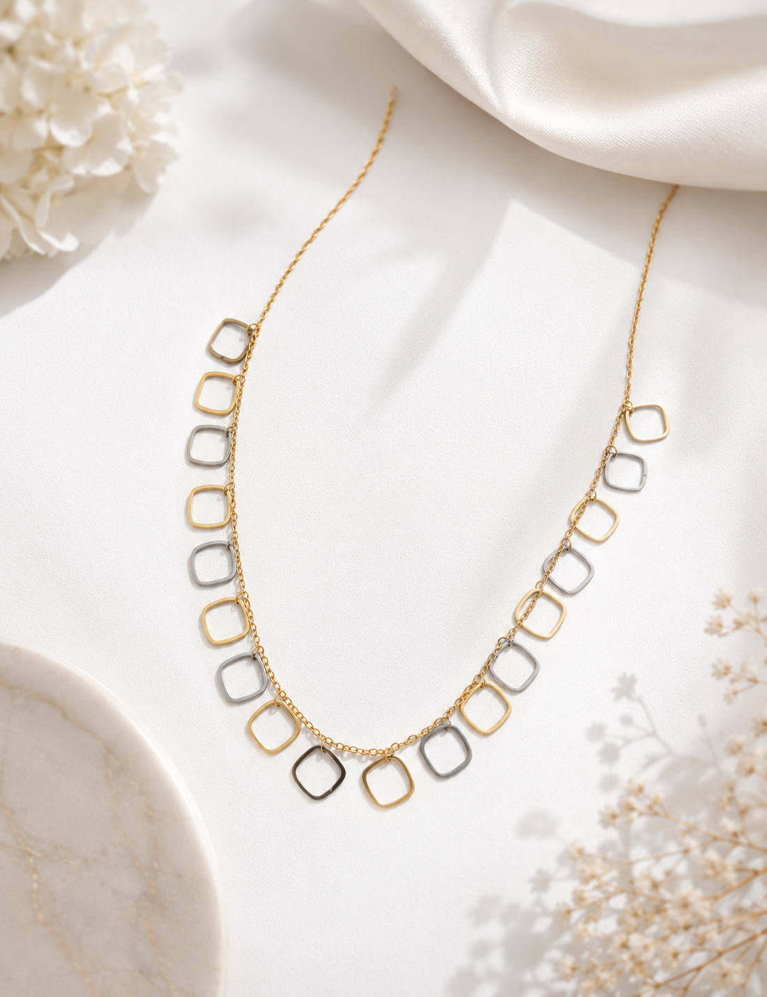 Square Charm Necklace
