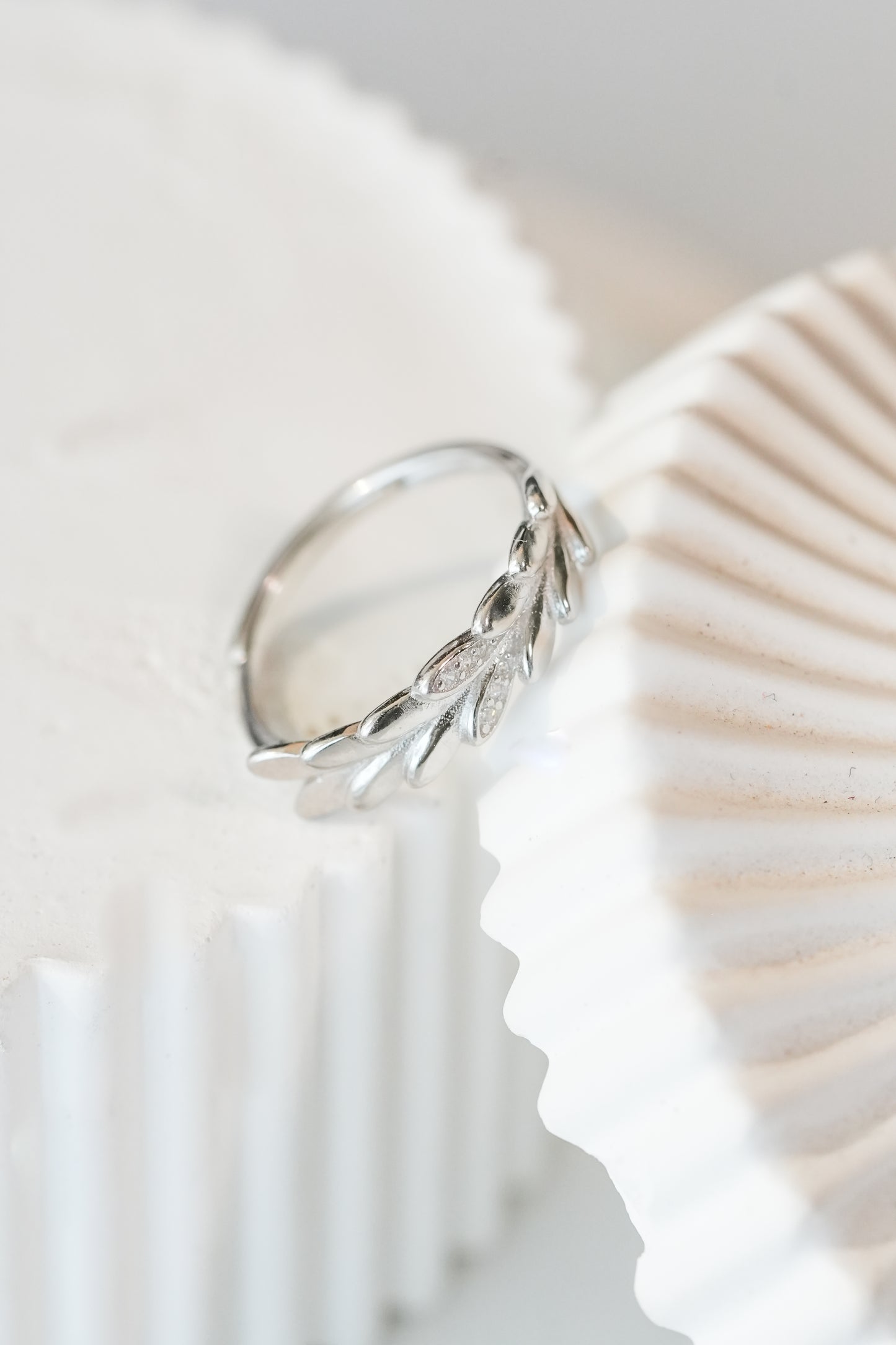 925 Pure Silver Fine Laurel Ring